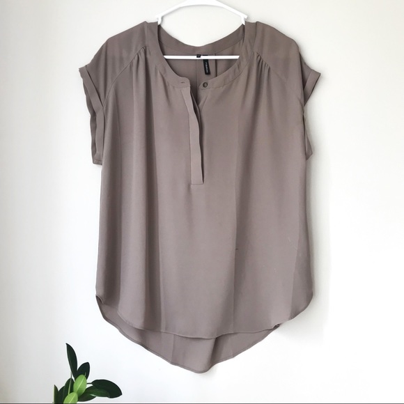 Maurices Tops - Light Brown Tan Short Sleeve Dress Top